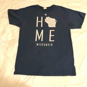 Soft blue Wisconsin tshirt, size medium G